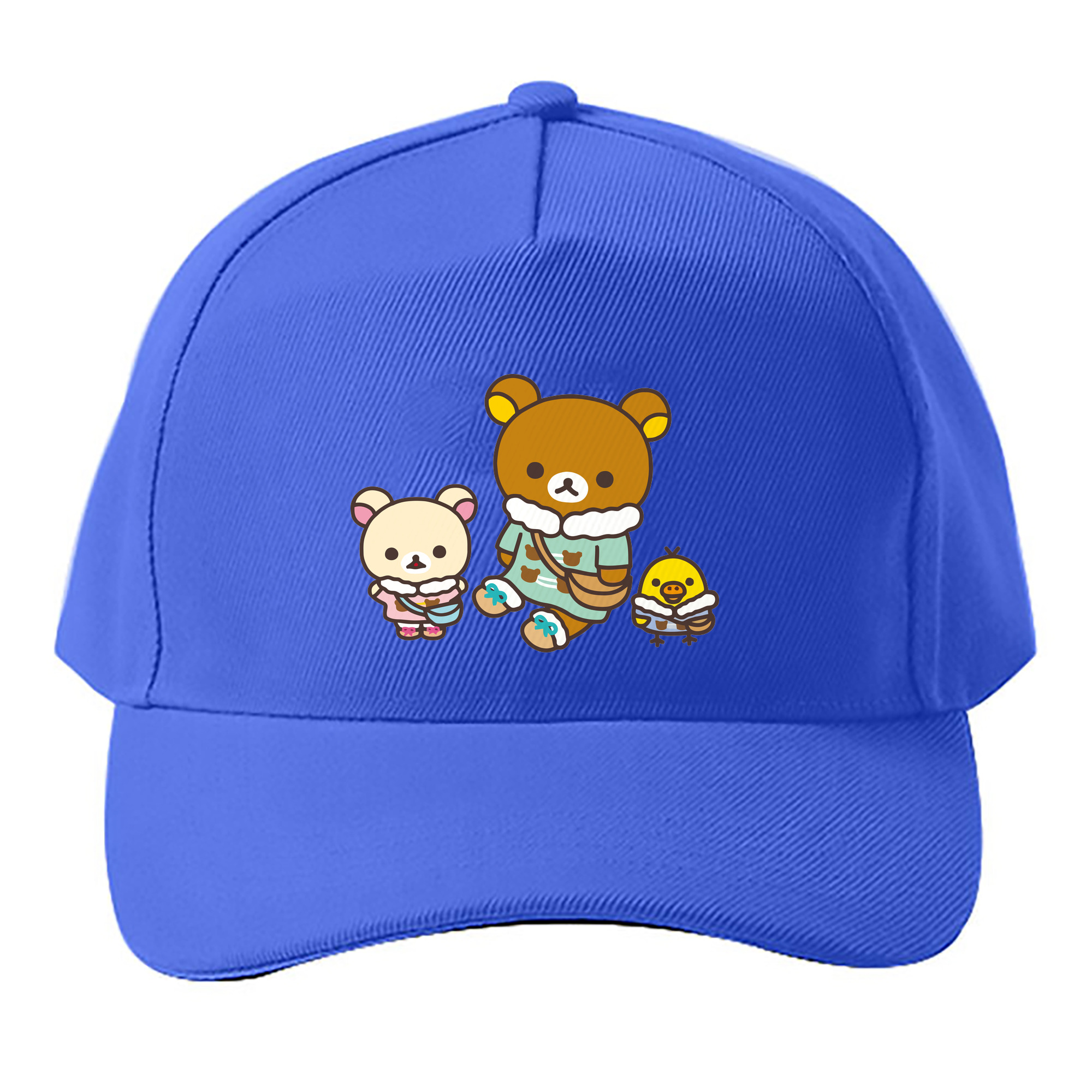 （画像用） リラックマ リラックマ キイロイトリ Rilakkuma Korilakkuma Kiiroitori ベースボールキャップ 綿100％ 男女兼用 帽子 スポーツ